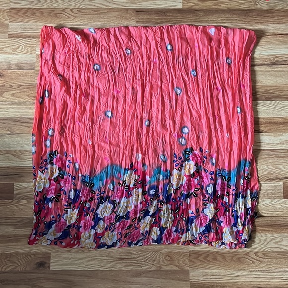 Floral & Pink Scarf | Gently Used, 100% Polyester - Picture 4 of 6